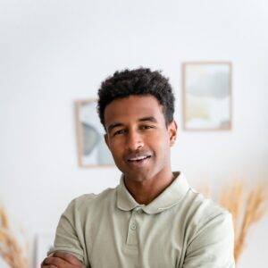 Smiling black man