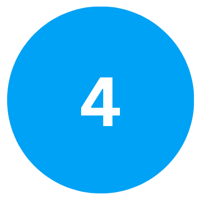 Blue circle with 4