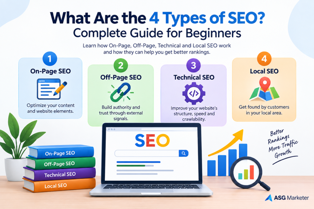 What Are the 4 Types of SEO? Complete SEO Guide for Beginners