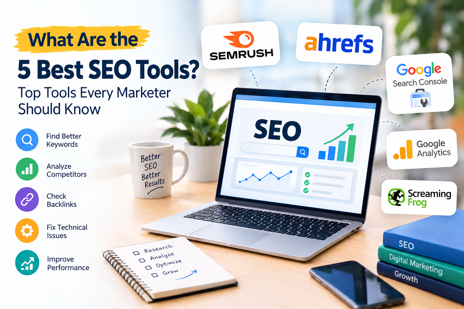 What Are the 5 Best SEO Tools? Top Tools Every Marketer Should Know